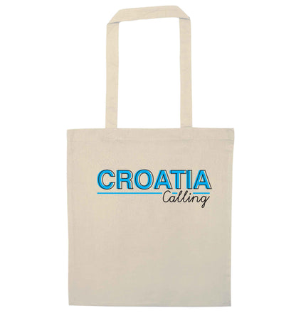 Croatia calling natural tote bag