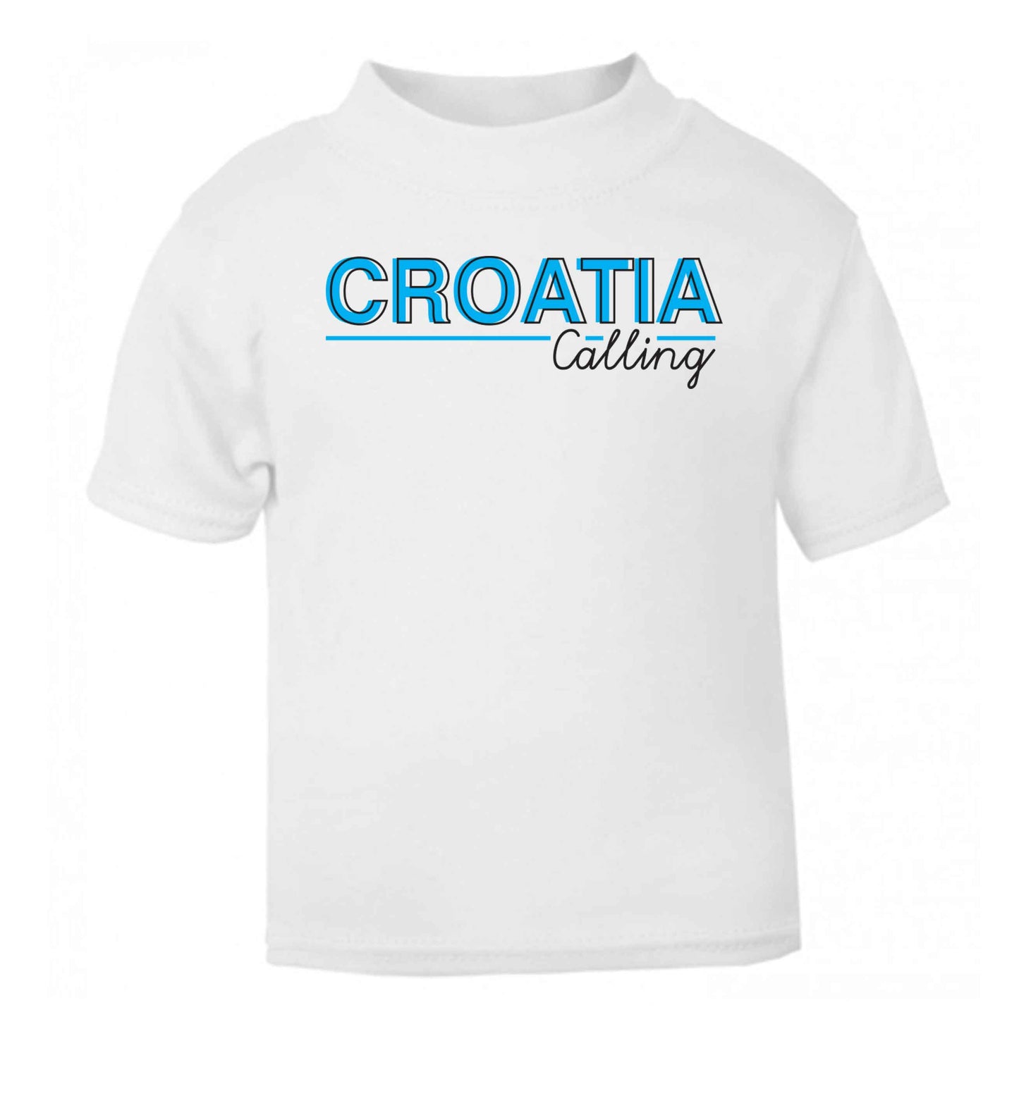 Croatia calling white Baby Toddler Tshirt 2 Years