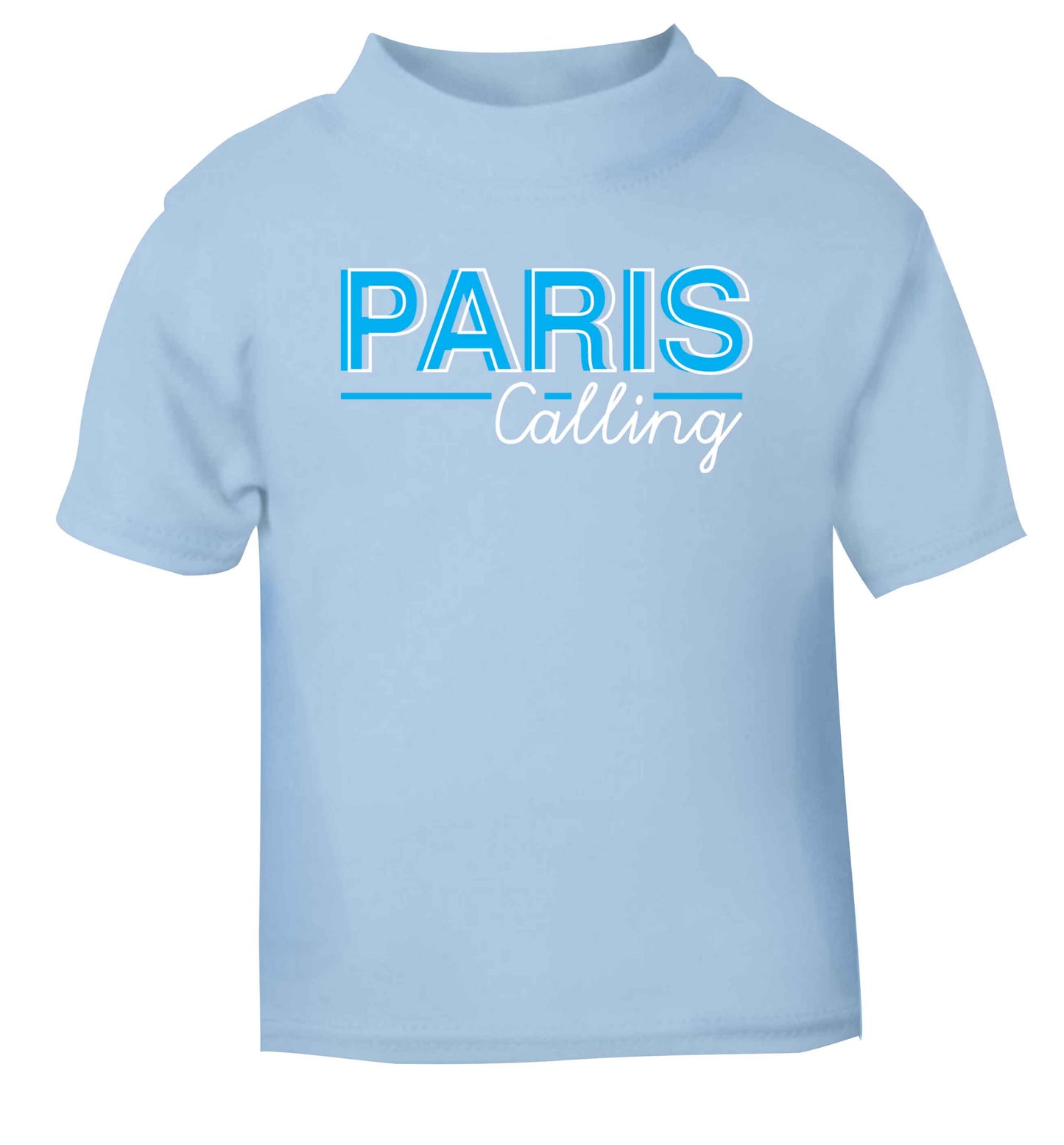 Paris calling light blue Baby Toddler Tshirt 2 Years