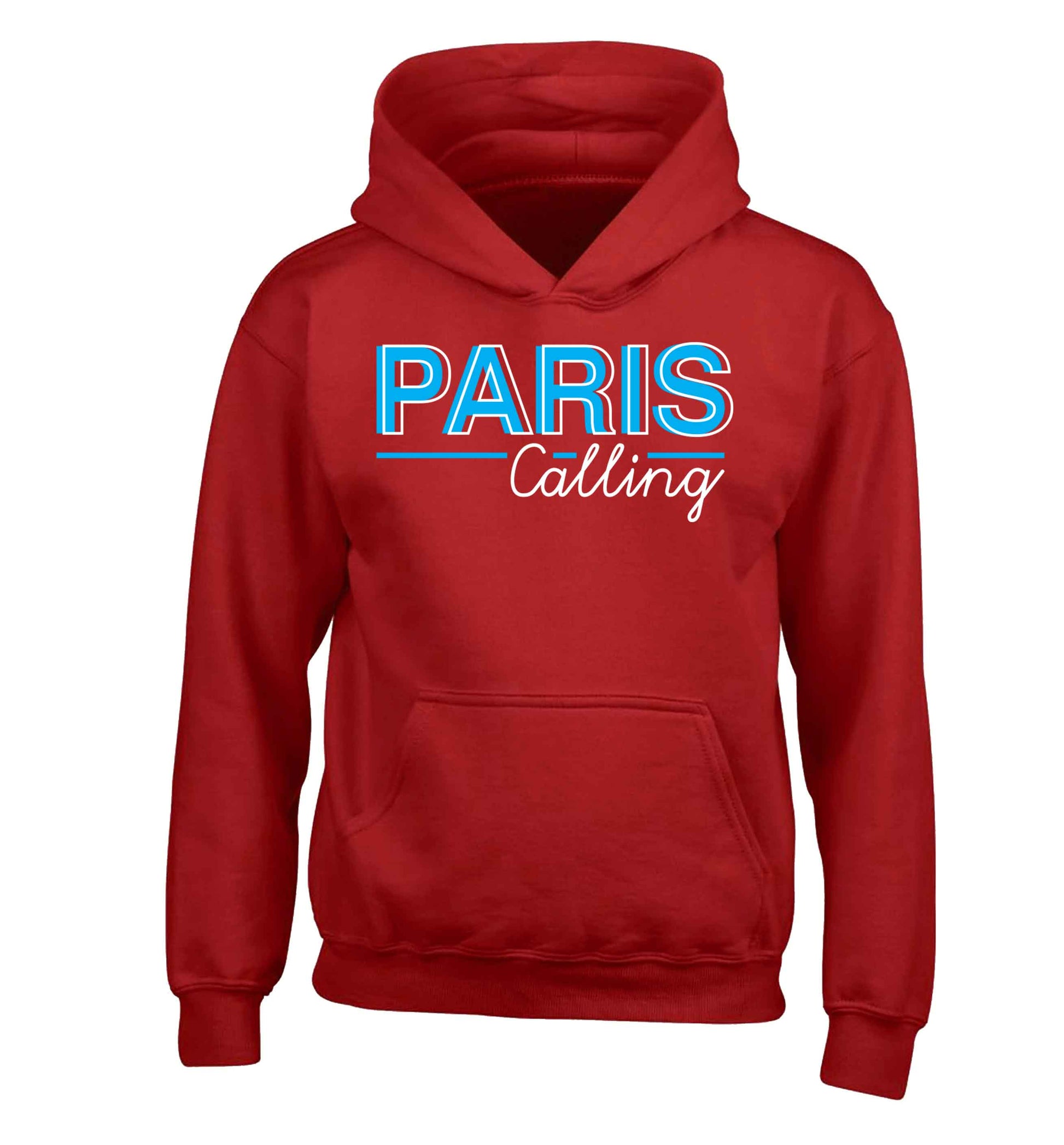 Paris calling children's red hoodie 12-13 Years