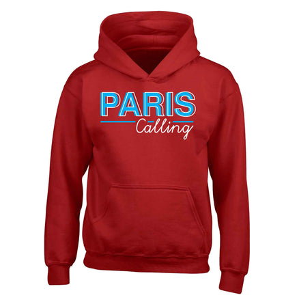 Paris calling children's red hoodie 12-13 Years