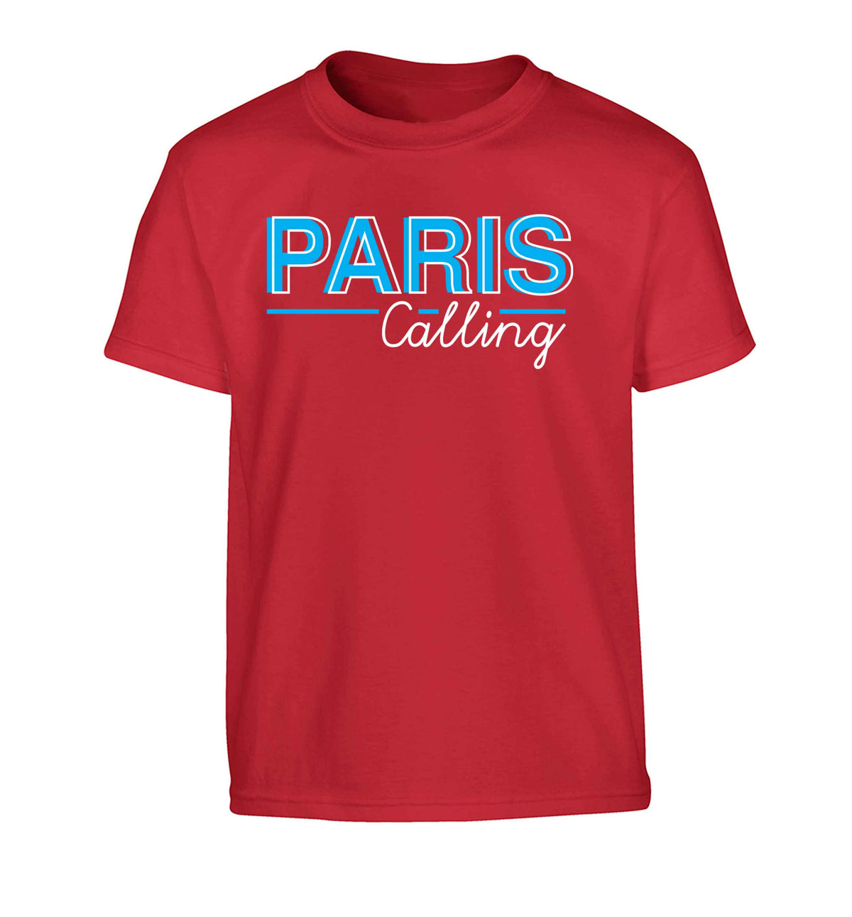 Paris calling Children's red Tshirt 12-13 Years