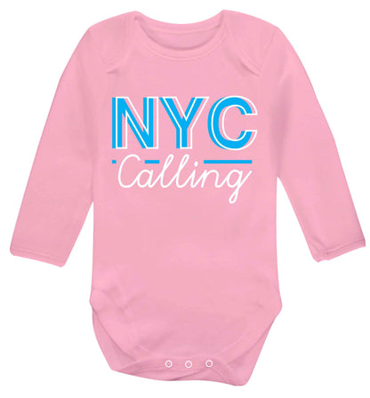 NYC calling Baby Vest long sleeved pale pink 6-12 months