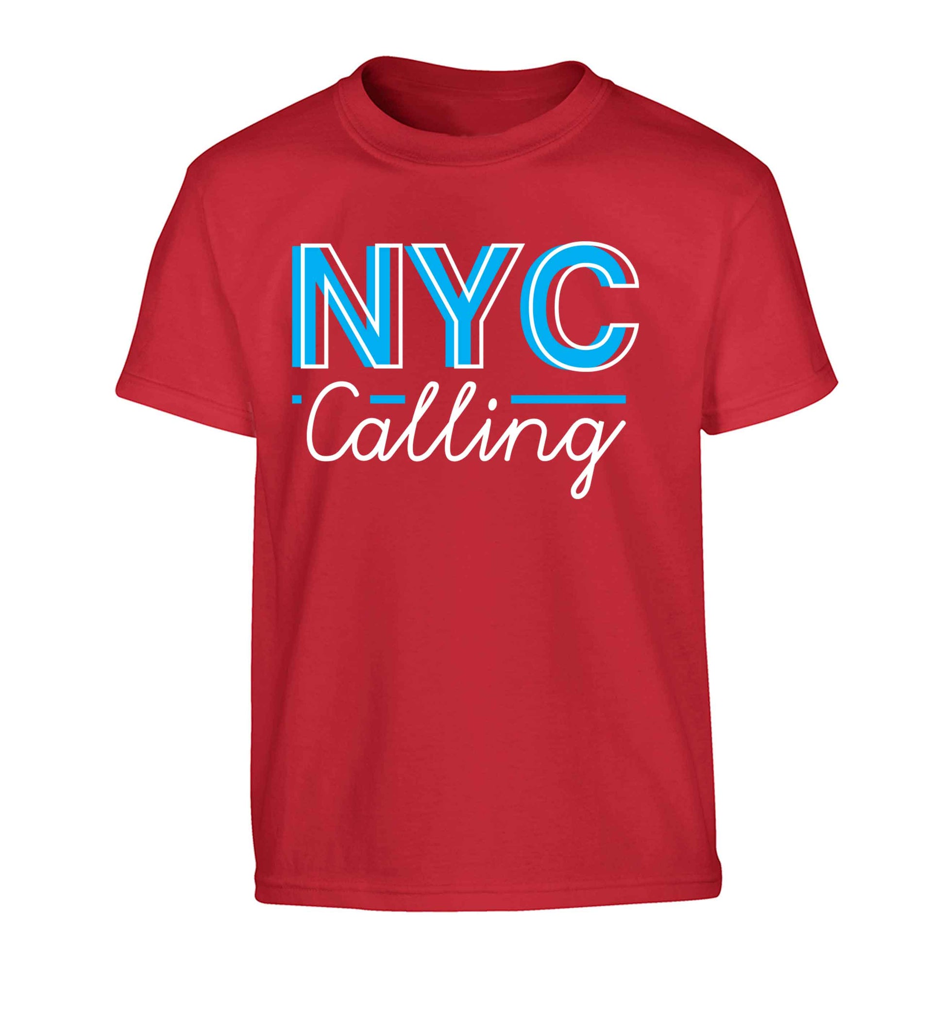 NYC calling Children's red Tshirt 12-13 Years