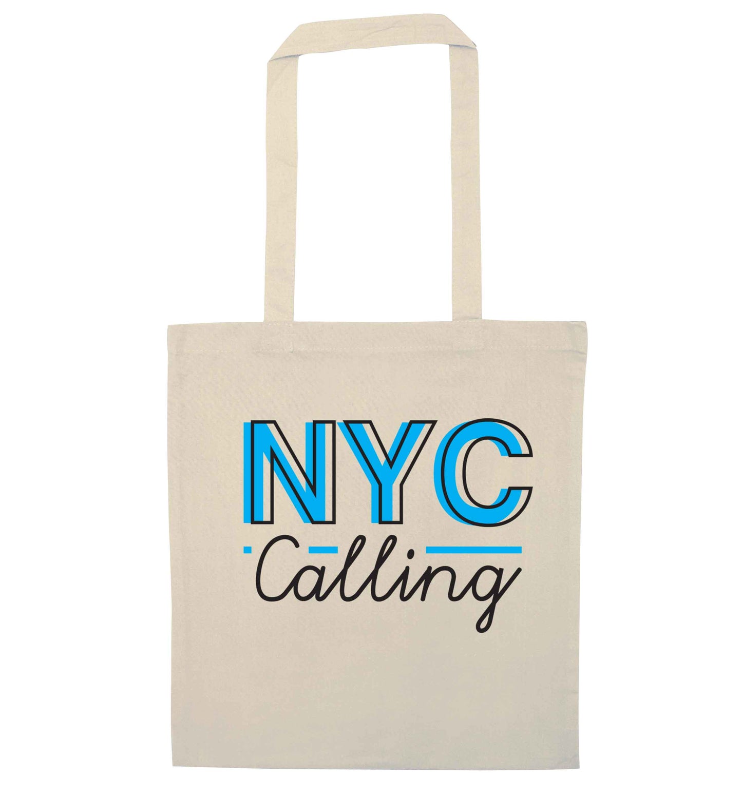 NYC calling natural tote bag