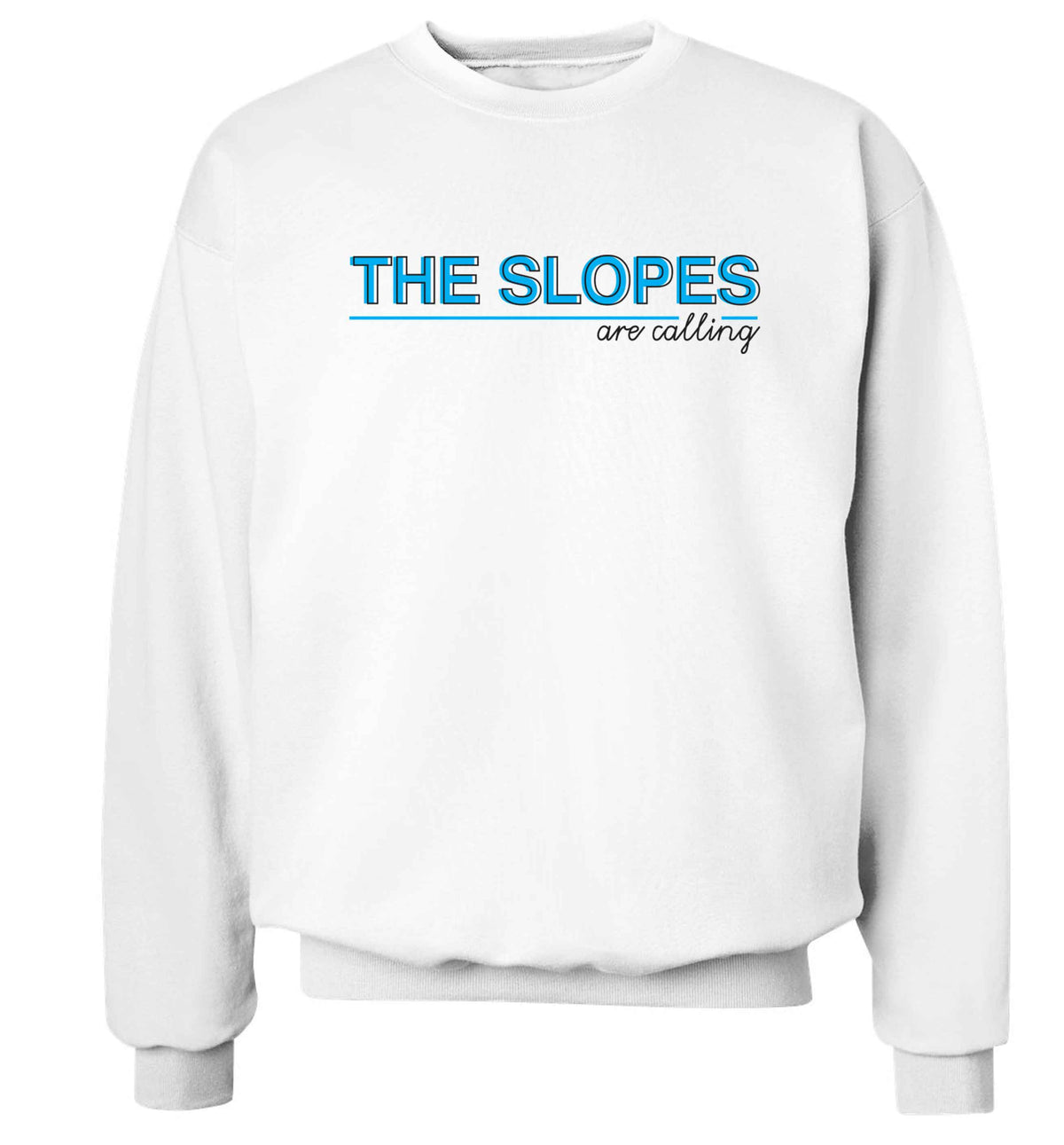 The slopes are calling Adult's unisex white Sweater 2XL