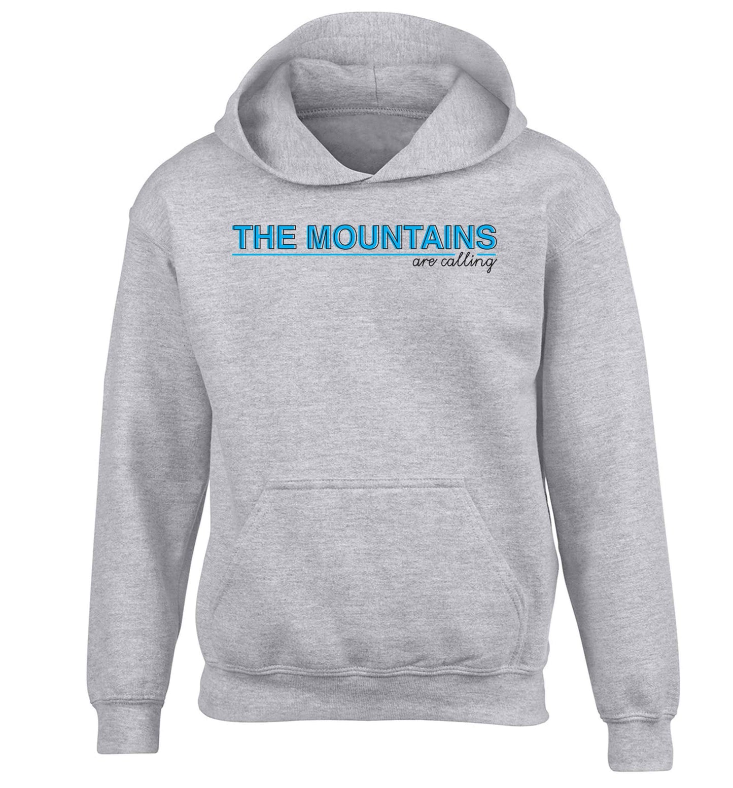 The mountains are calling children's grey hoodie 12-13 Years