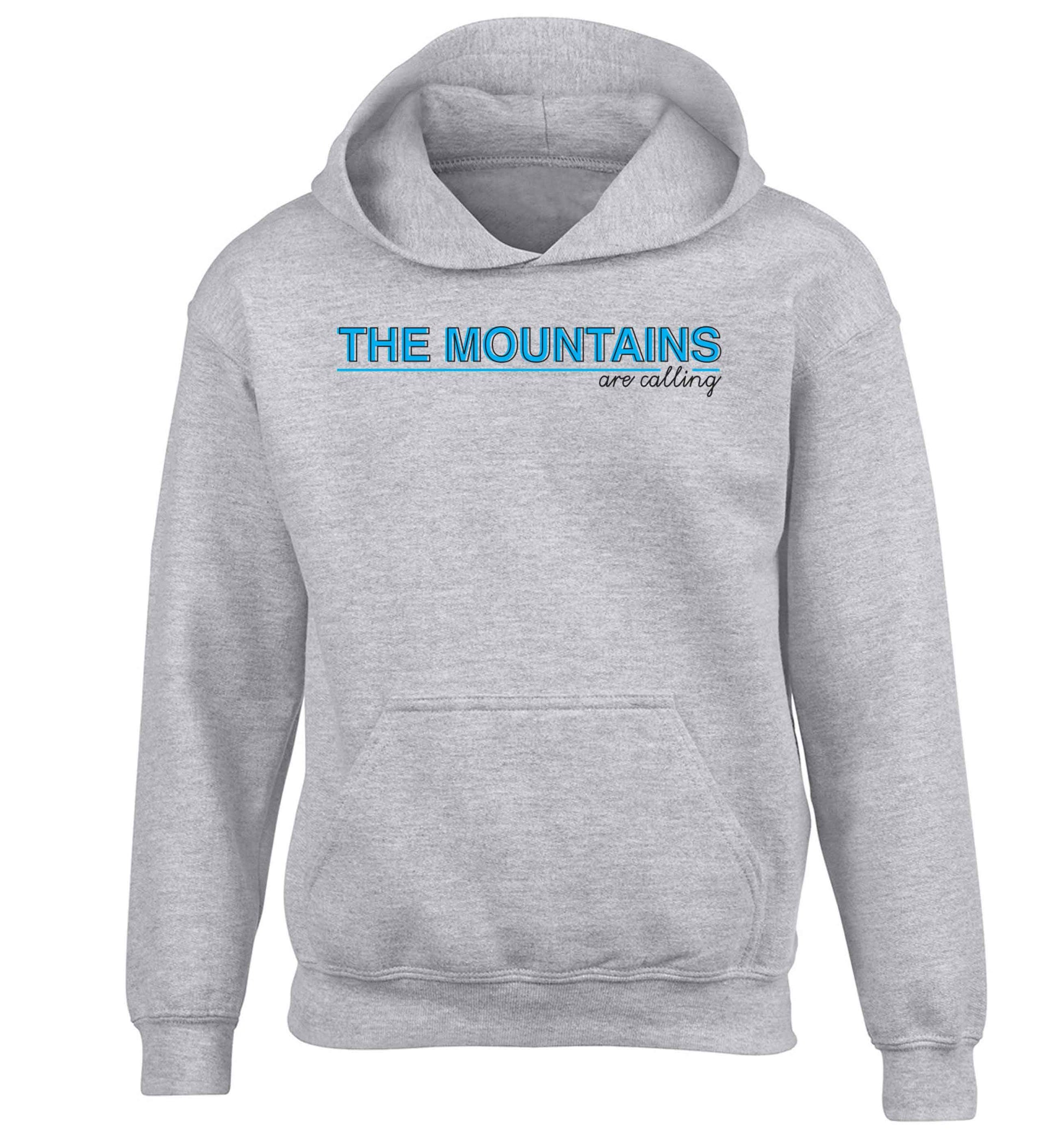 The mountains are calling children's grey hoodie 12-13 Years
