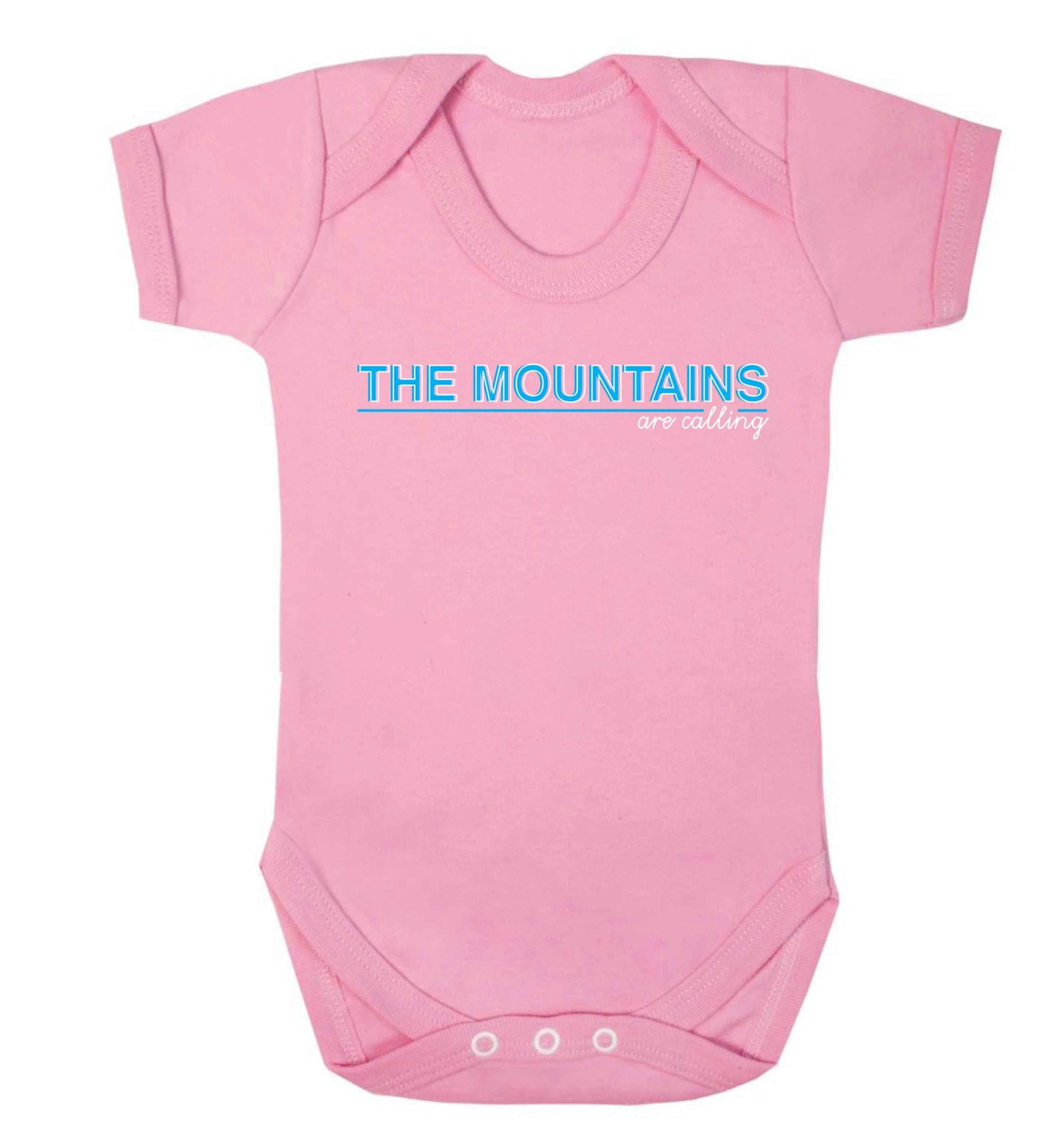 The mountains are calling Baby Vest pale pink 18-24 months