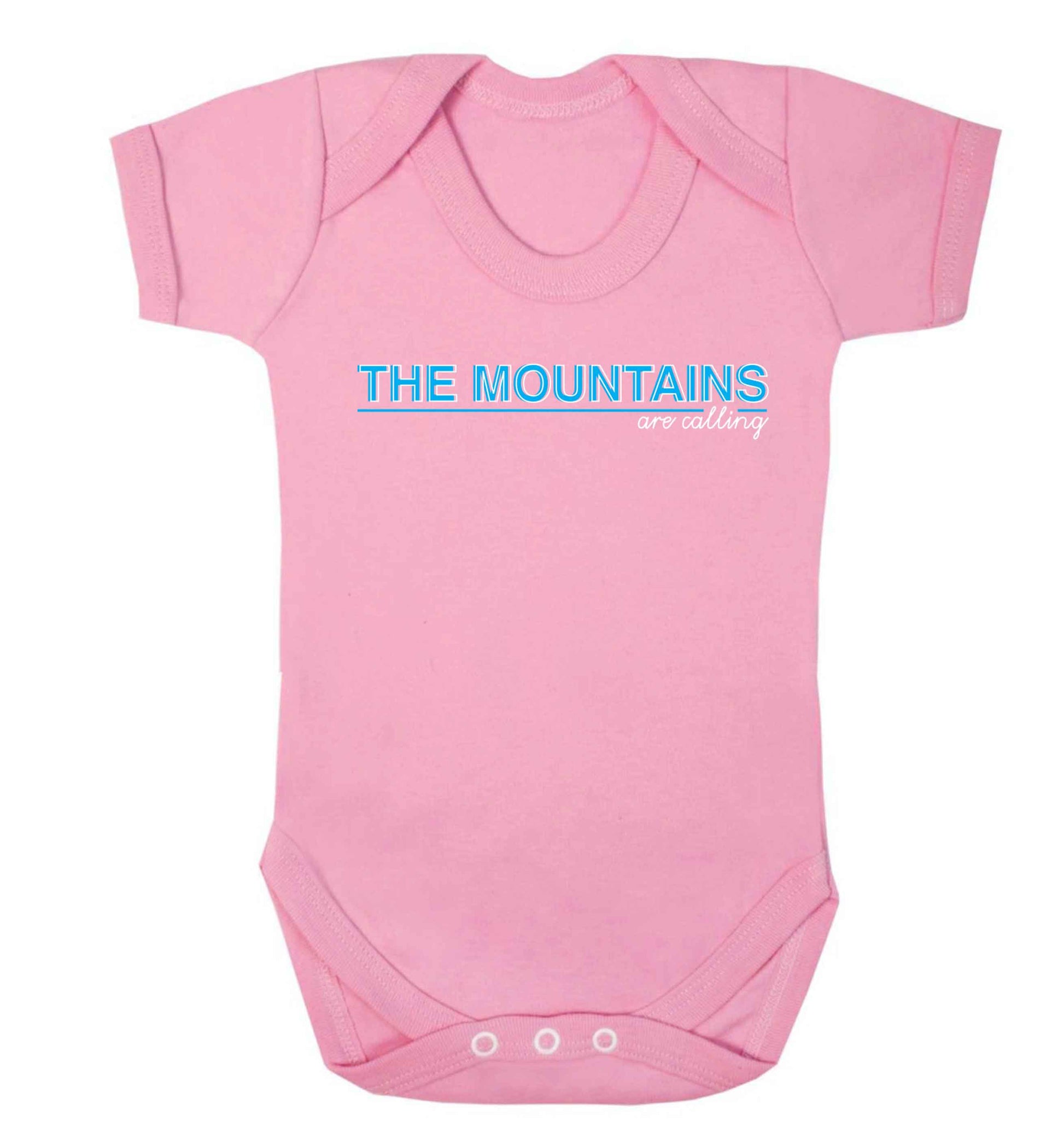 The mountains are calling Baby Vest pale pink 18-24 months