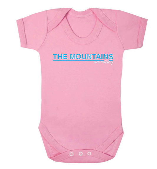 The mountains are calling Baby Vest pale pink 18-24 months
