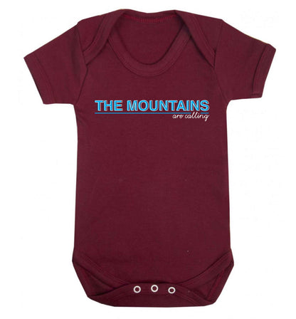 The mountains are calling Baby Vest maroon 18-24 months