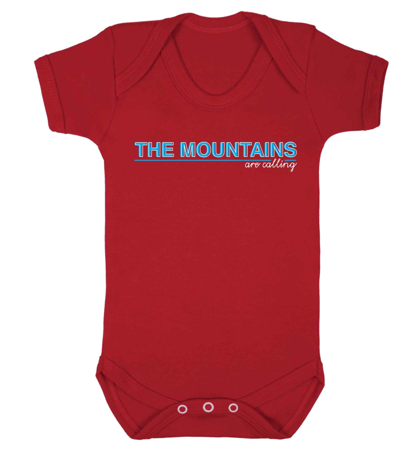 The mountains are calling Baby Vest red 18-24 months