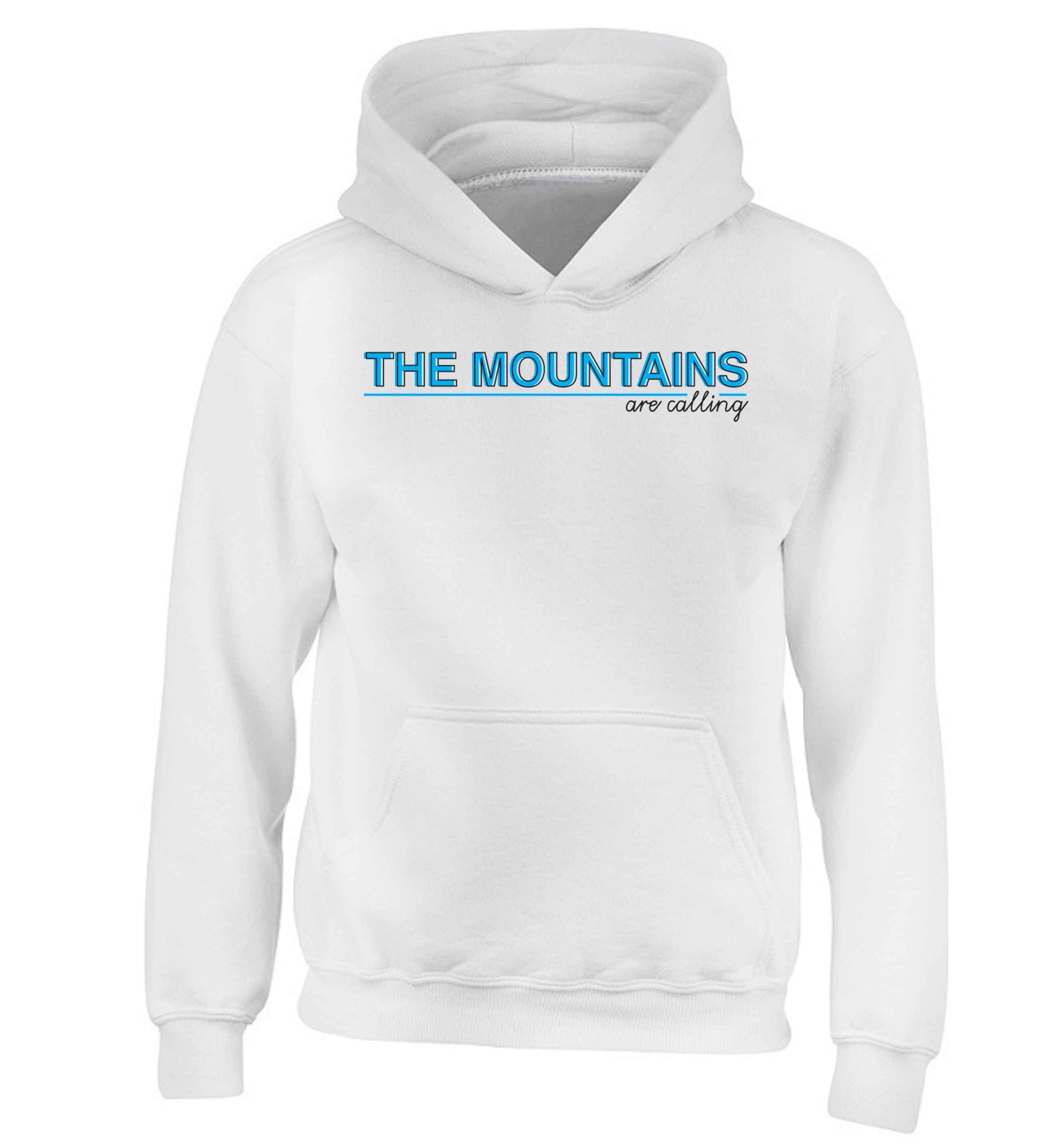 The mountains are calling children's white hoodie 12-13 Years