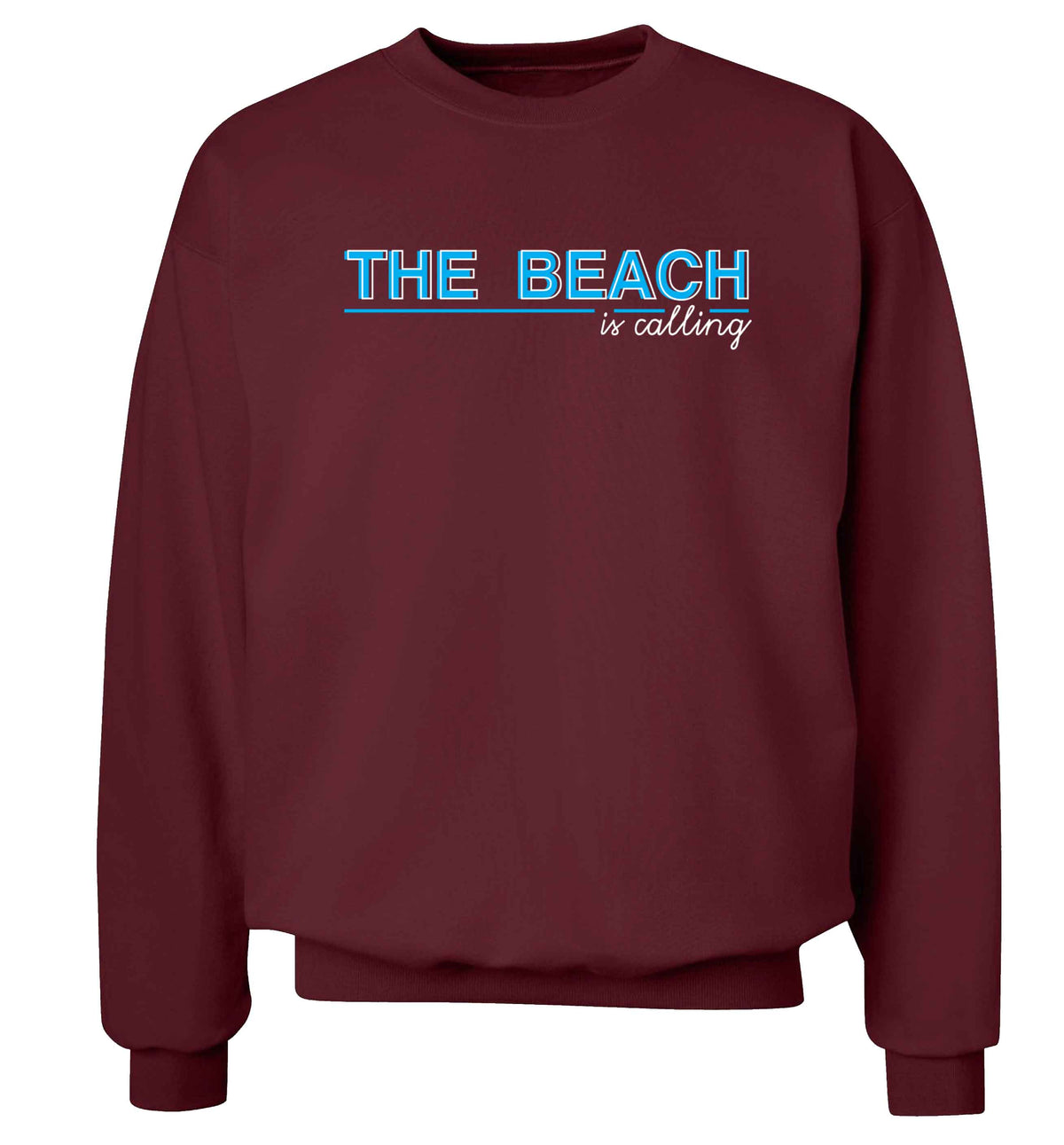 The beach is calling Adult's unisex maroon Sweater 2XL