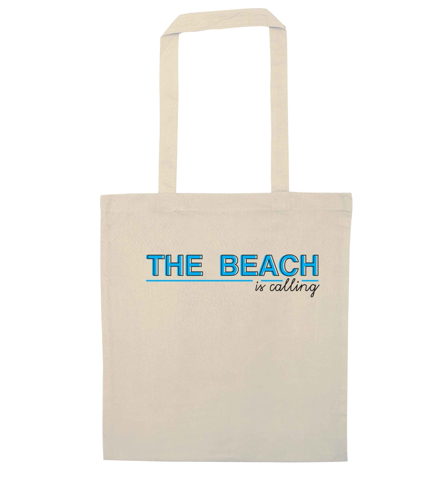 The beach is calling natural tote bag