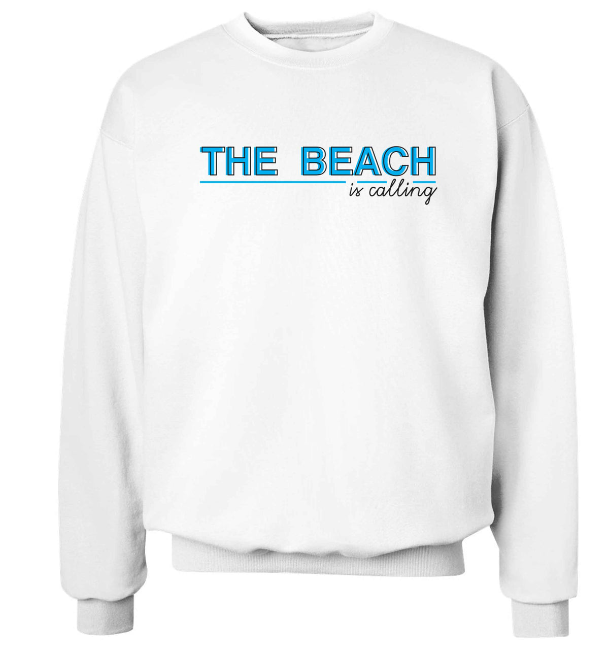 The beach is calling Adult's unisex white Sweater 2XL