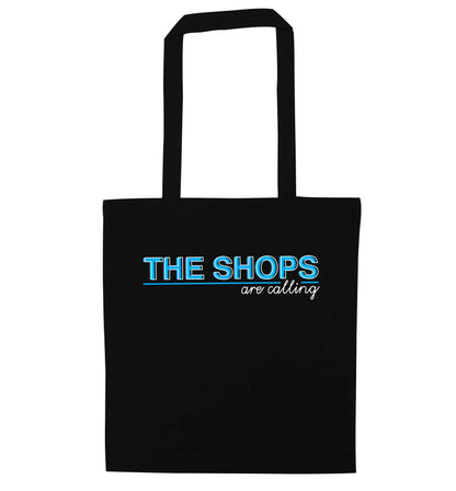 The shops are calling black tote bag