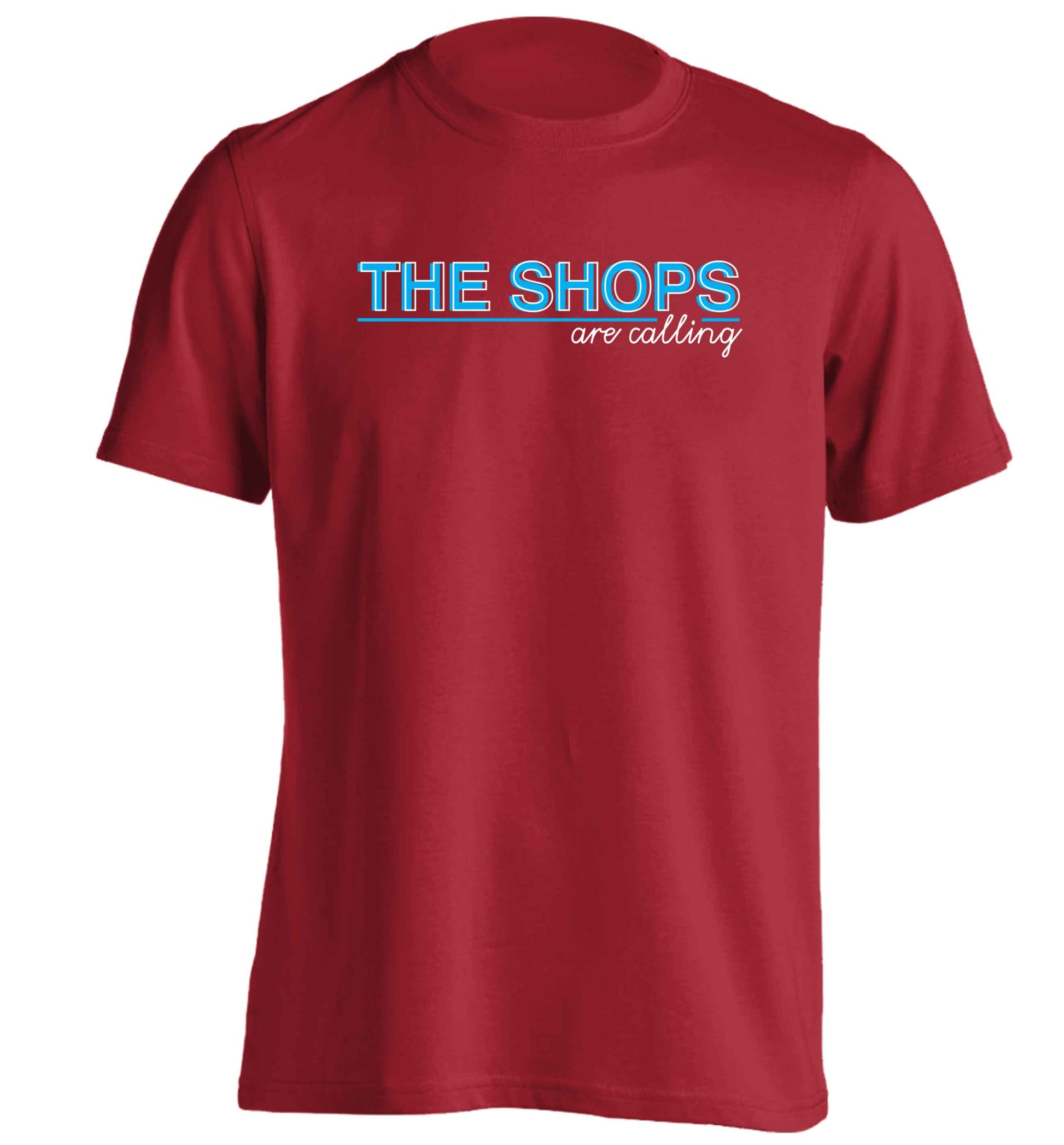 The shops are calling adults unisex red Tshirt 2XL