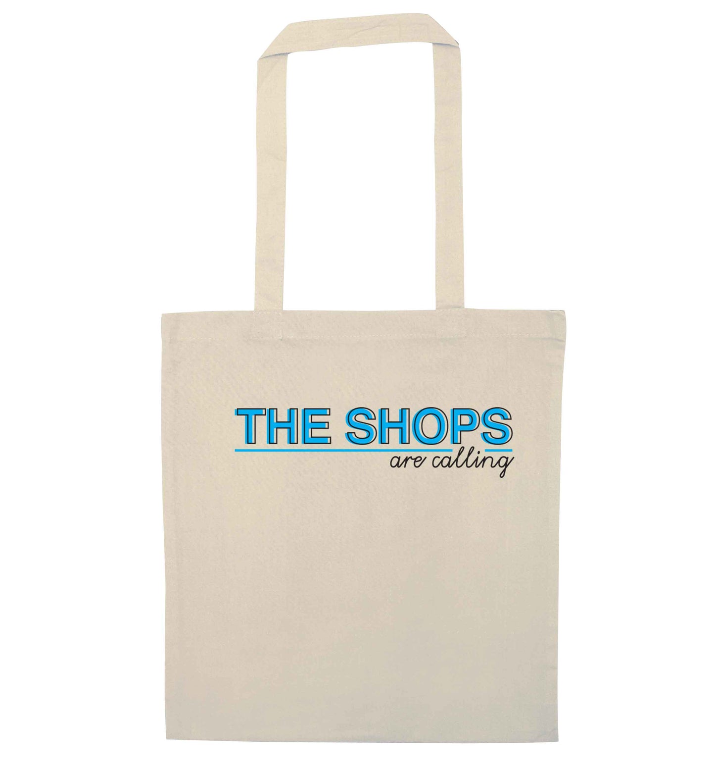 The shops are calling natural tote bag