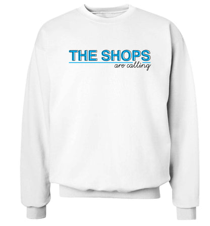 The shops are calling Adult's unisex white Sweater 2XL