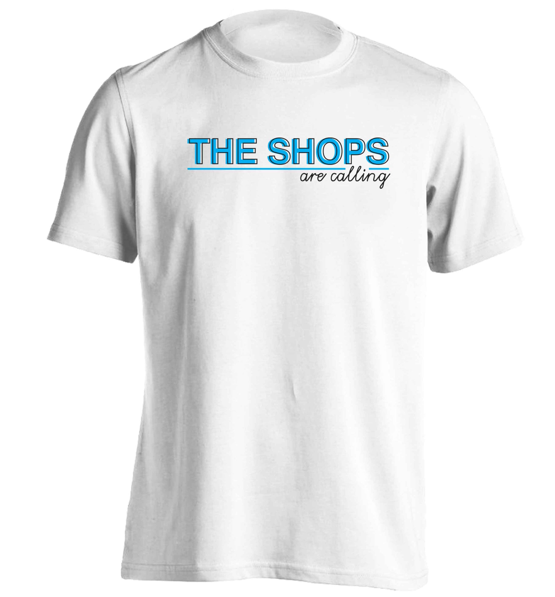The shops are calling adults unisex white Tshirt 2XL