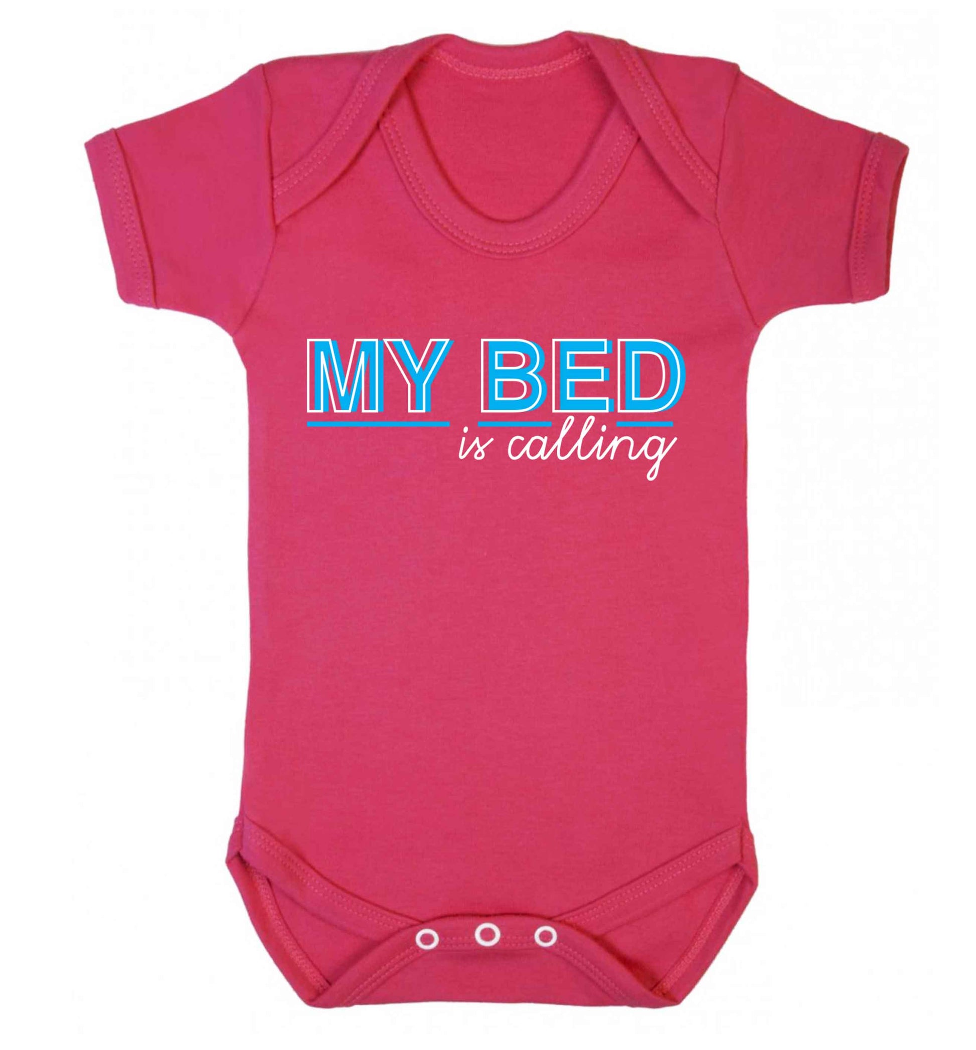 My bed is calling Baby Vest dark pink 18-24 months