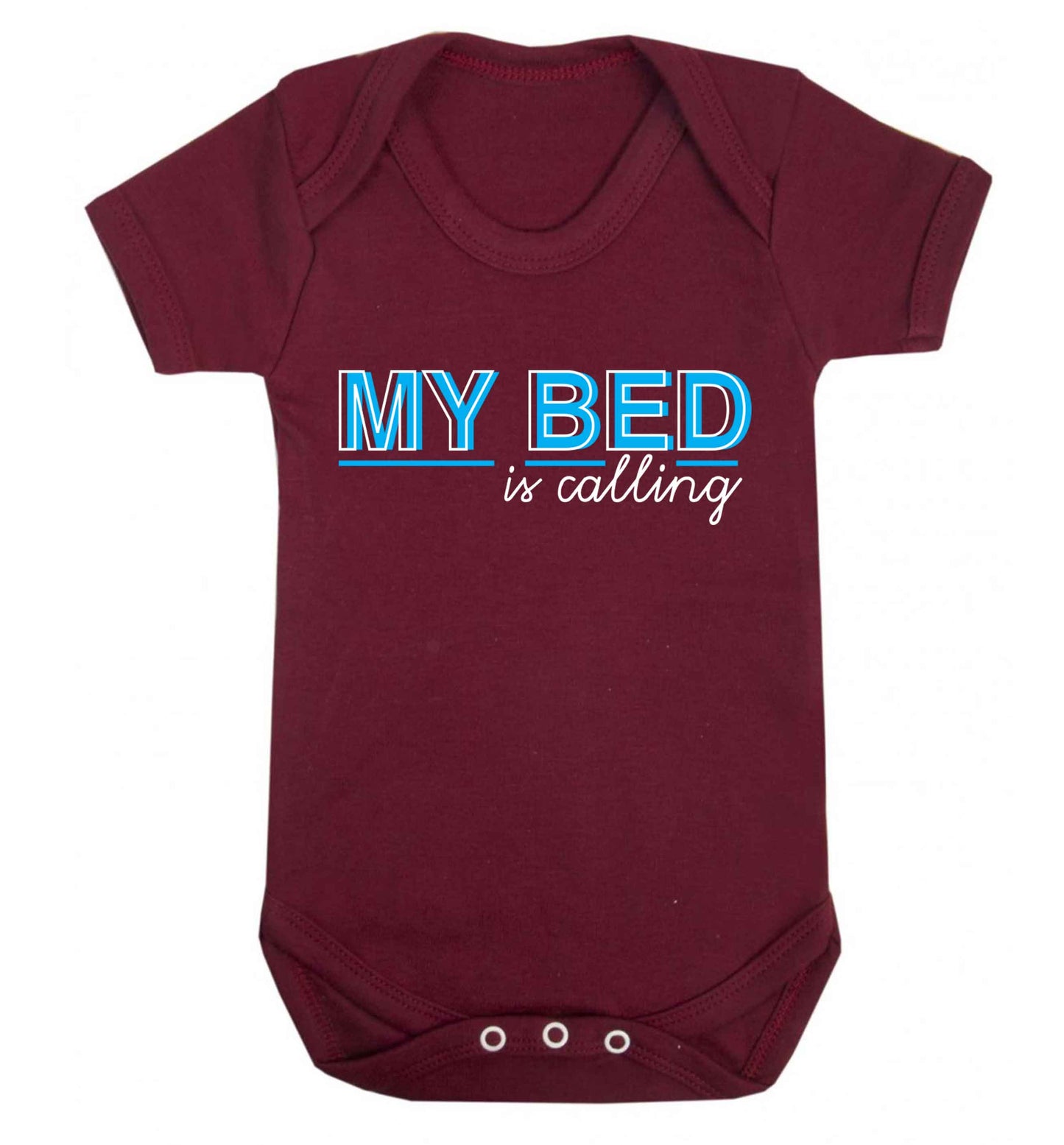 My bed is calling Baby Vest maroon 18-24 months
