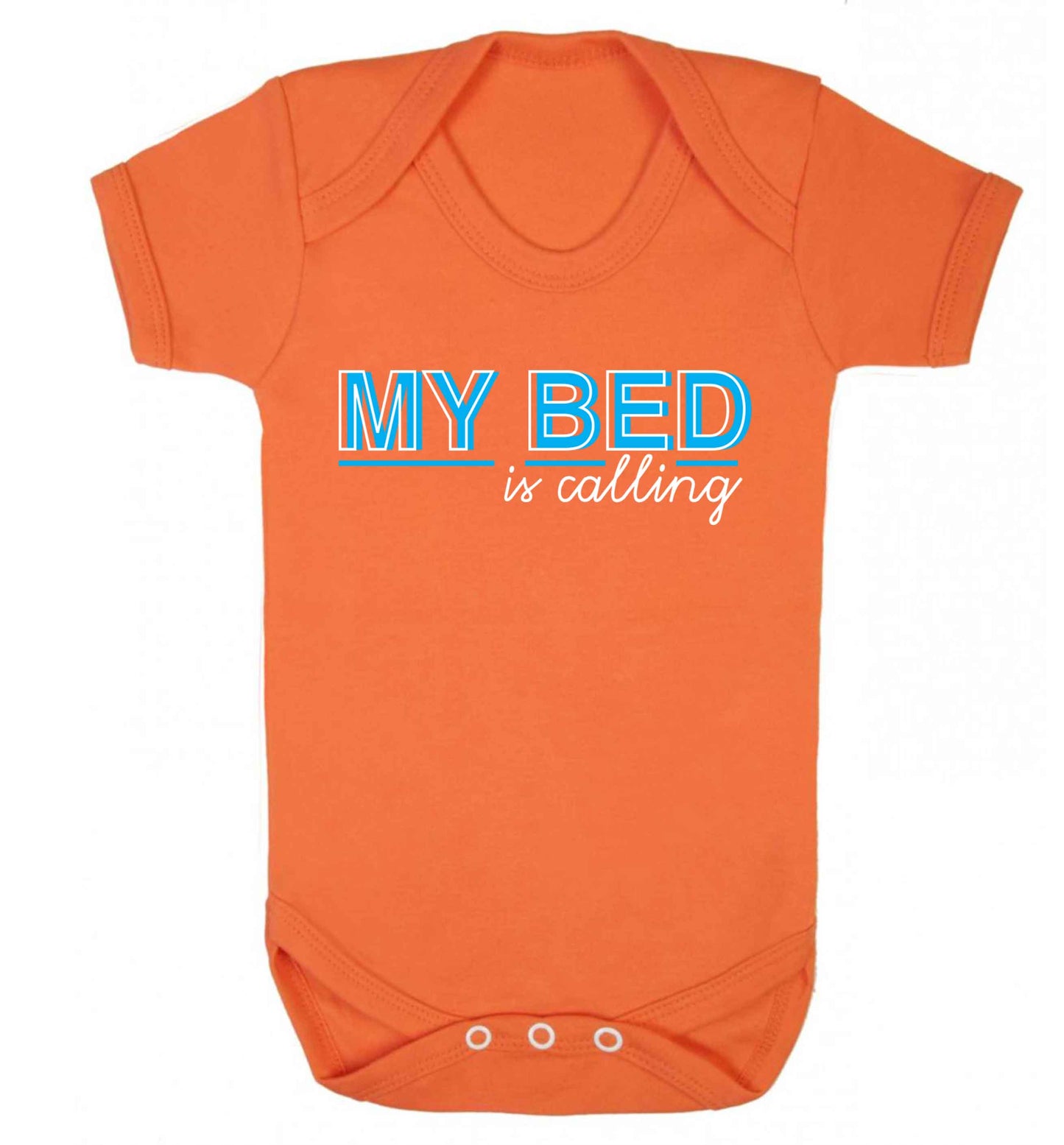 My bed is calling Baby Vest orange 18-24 months