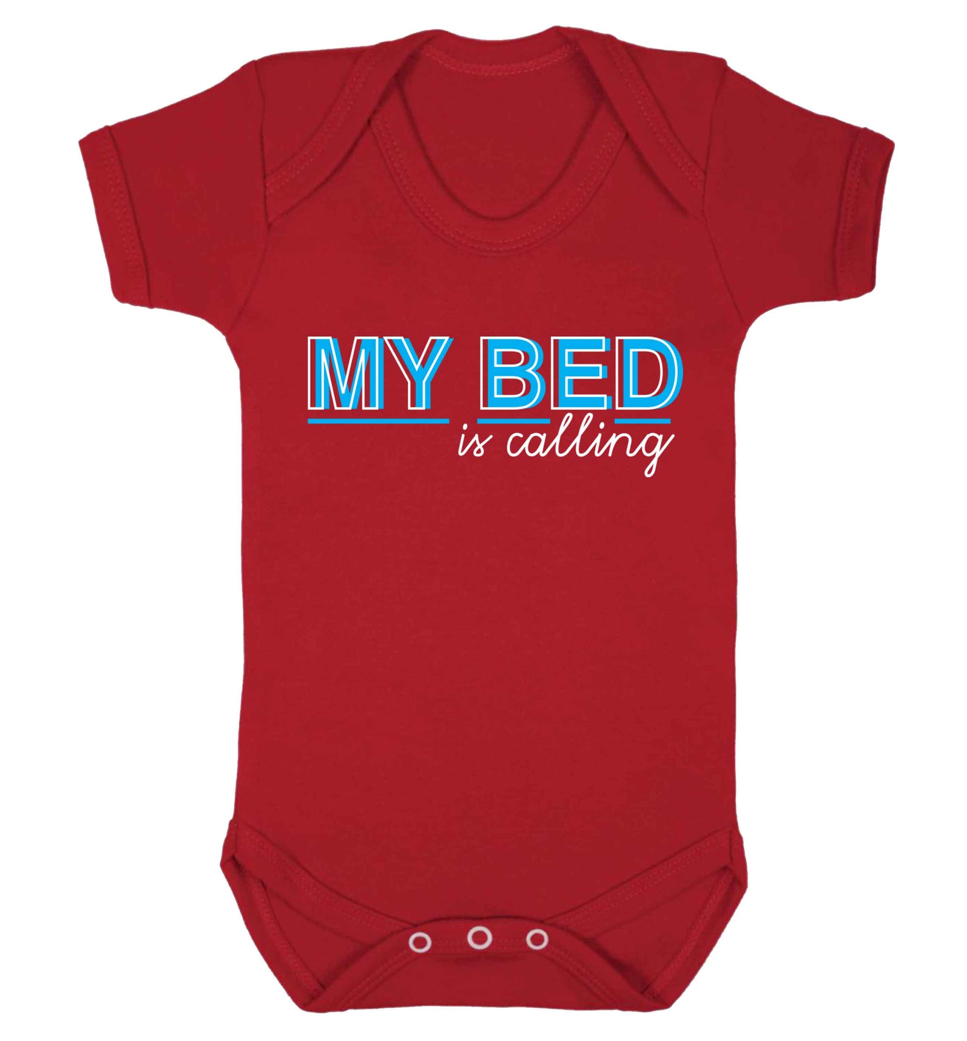 My bed is calling Baby Vest red 18-24 months