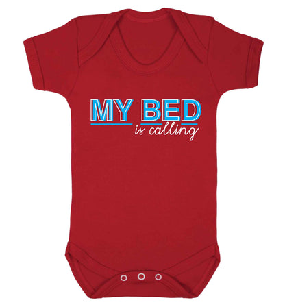 My bed is calling Baby Vest red 18-24 months