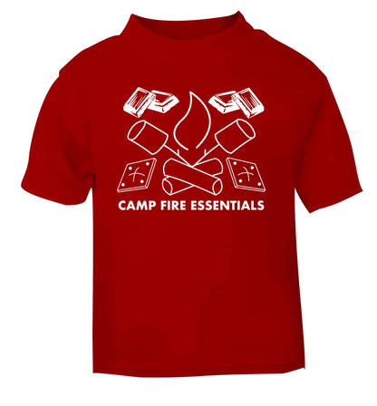 Campfire essentials red Baby Toddler Tshirt 2 Years