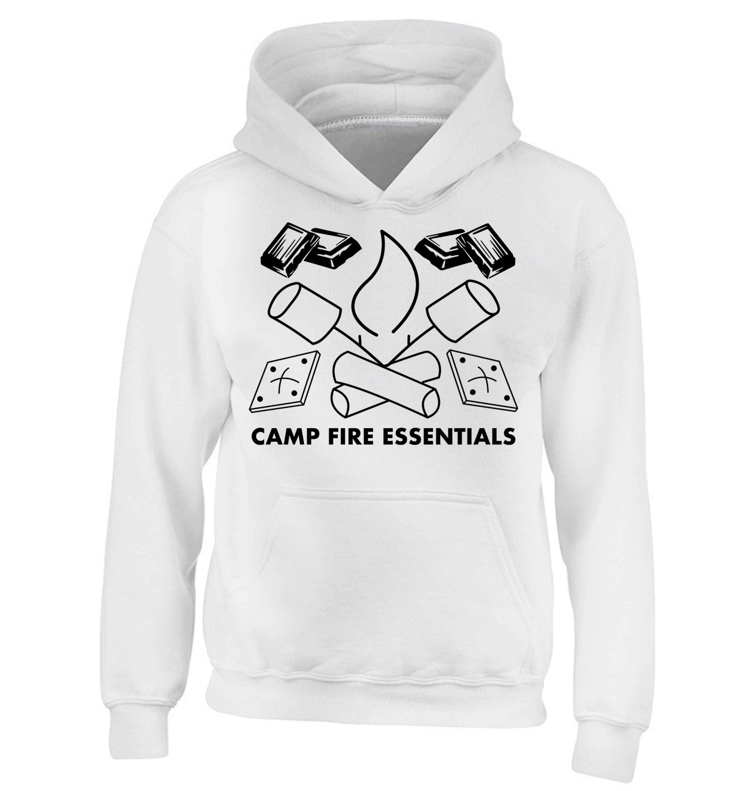 Campfire essentials children's white hoodie 12-13 Years