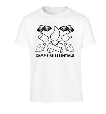 Campfire essentials Children's white Tshirt 12-13 Years