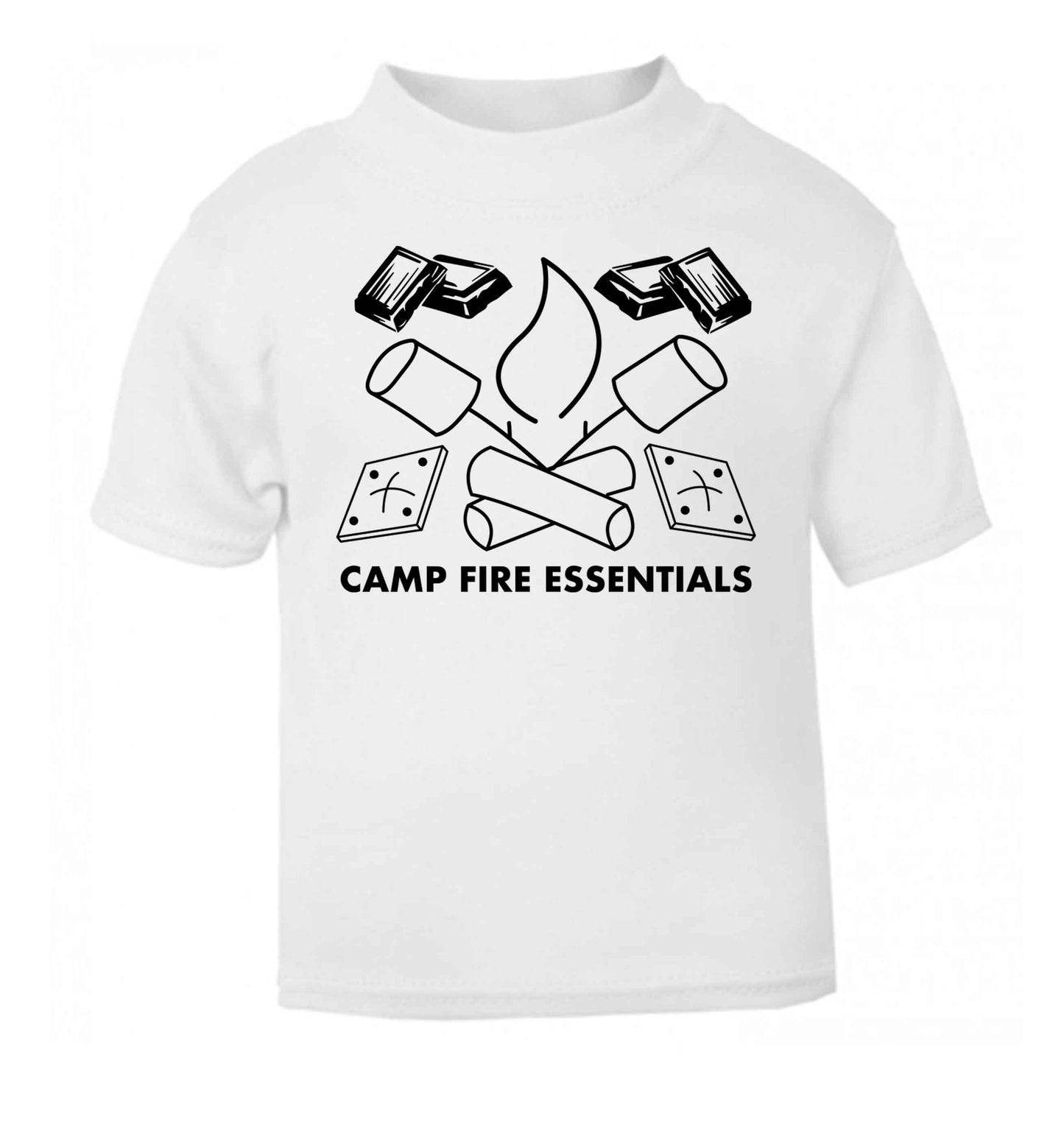 Campfire essentials white Baby Toddler Tshirt 2 Years
