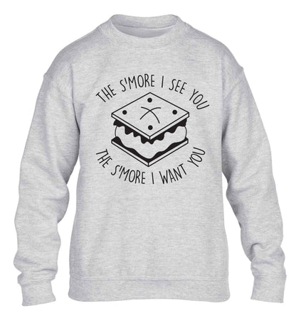The s'more I see you the s'more I want you children's grey sweater 12-13 Years