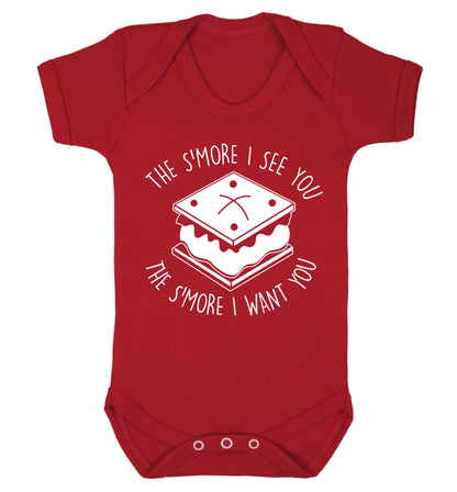 The s'more I see you the s'more I want you Baby Vest red 18-24 months