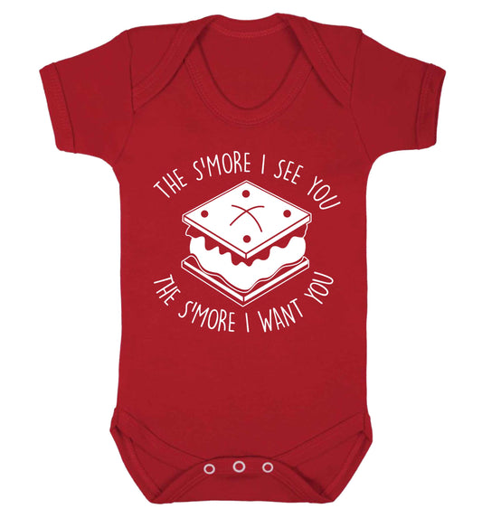 The s'more I see you the s'more I want you Baby Vest red 18-24 months