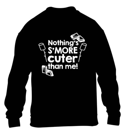 Nothing's s'more cuter than me! children's black sweater 12-13 Years