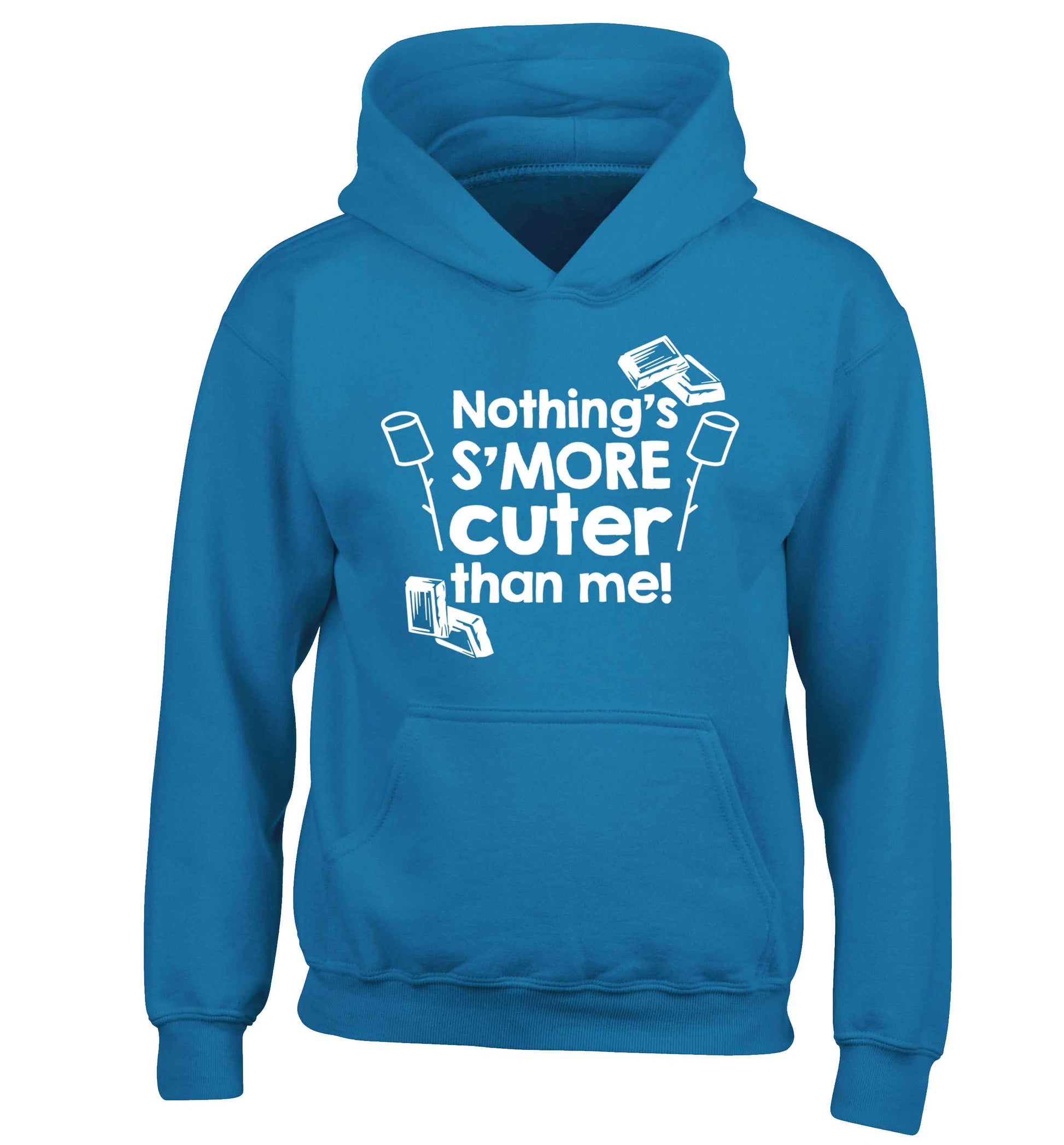 Nothing's s'more cuter than me! children's blue hoodie 12-13 Years