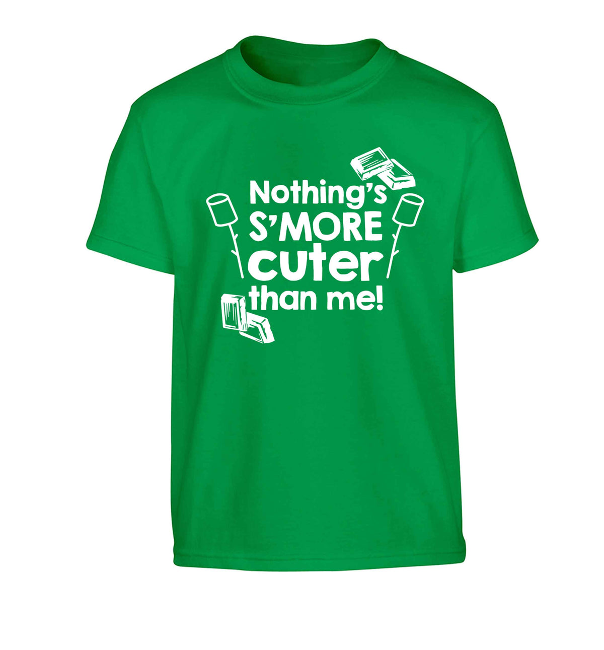 Nothing's s'more cuter than me! Children's green Tshirt 12-13 Years