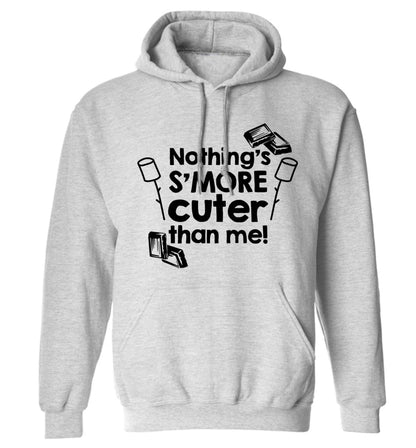 Nothing's s'more cuter than me! adults unisex grey hoodie 2XL