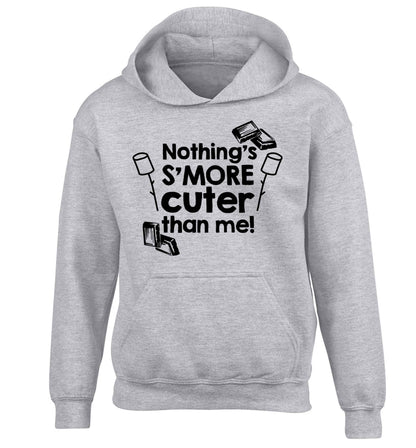 Nothing's s'more cuter than me! children's grey hoodie 12-13 Years