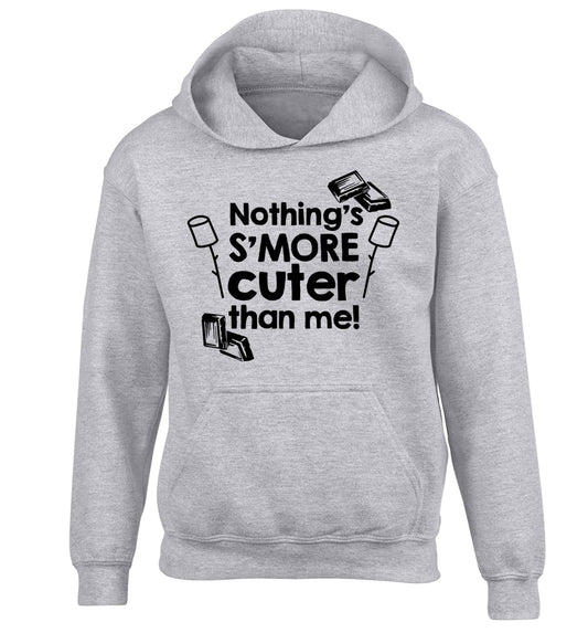 Nothing's s'more cuter than me! children's grey hoodie 12-13 Years