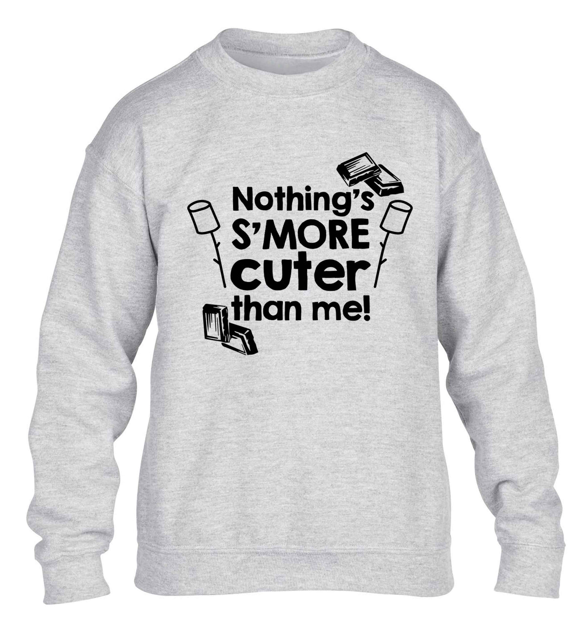 Nothing's s'more cuter than me! children's grey sweater 12-13 Years