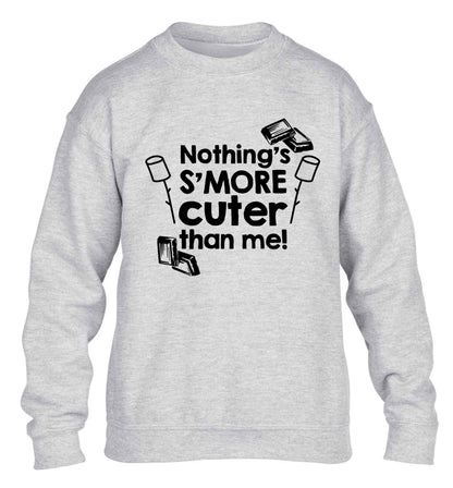 Nothing's s'more cuter than me! children's grey sweater 12-13 Years