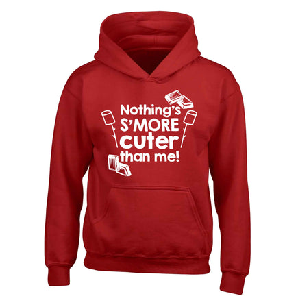 Nothing's s'more cuter than me! children's red hoodie 12-13 Years
