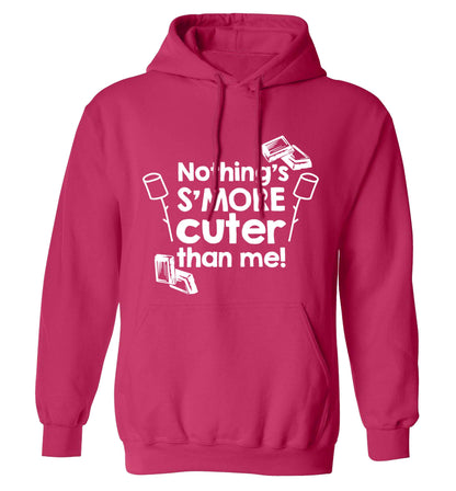 Nothing's s'more cuter than me! adults unisex pink hoodie 2XL