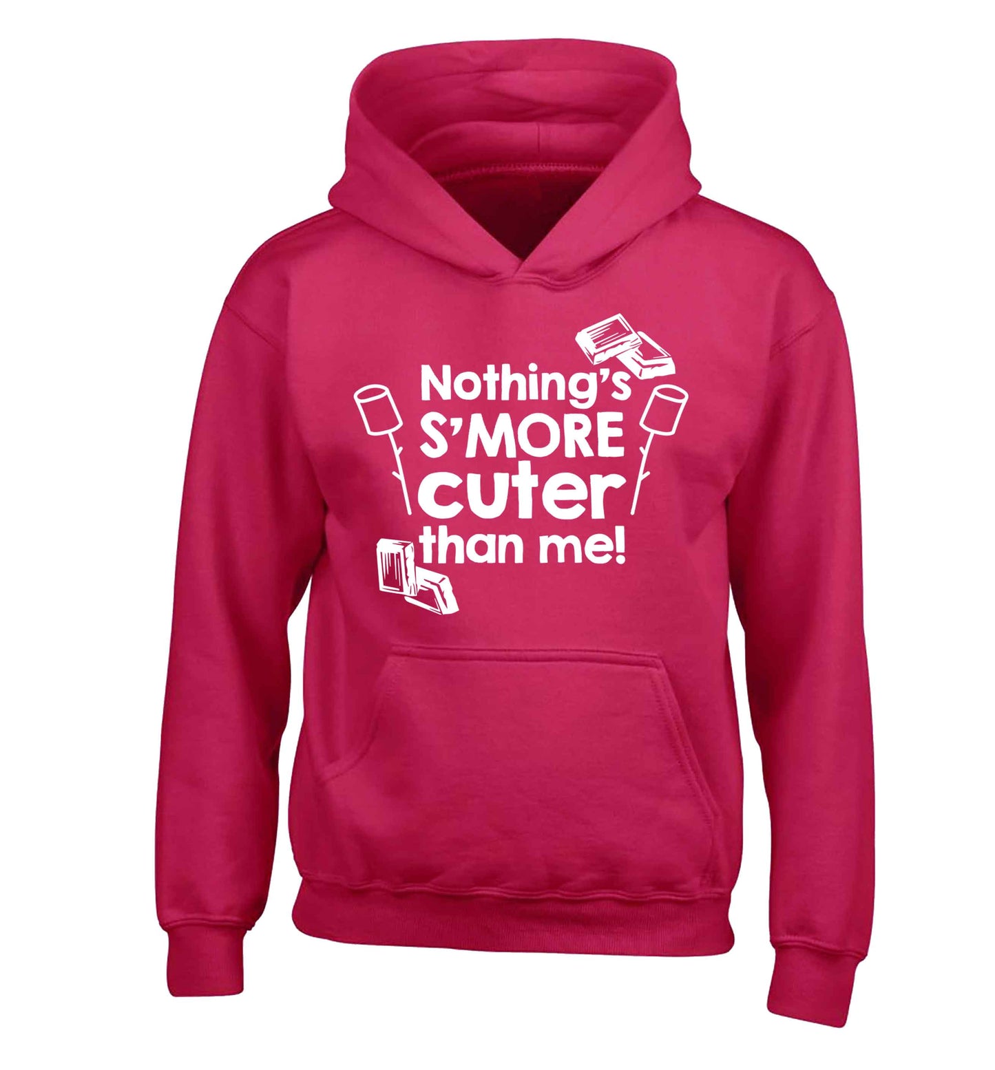 Nothing's s'more cuter than me! children's pink hoodie 12-13 Years