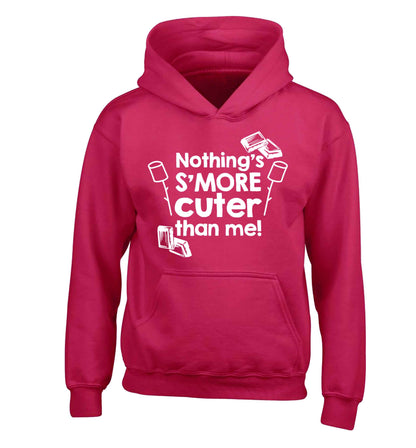 Nothing's s'more cuter than me! children's pink hoodie 12-13 Years